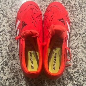 adidas Predator Soccer Shoes in Bright Red with White Stripes